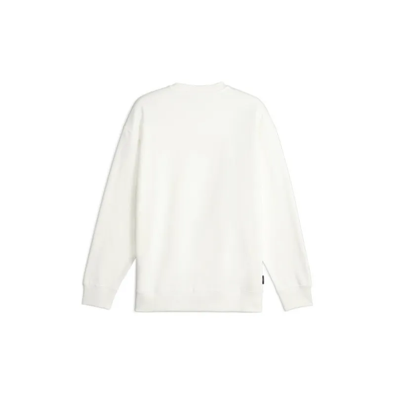 PUMA TEAM Crew Fleece Sweatshirt Men's White-1