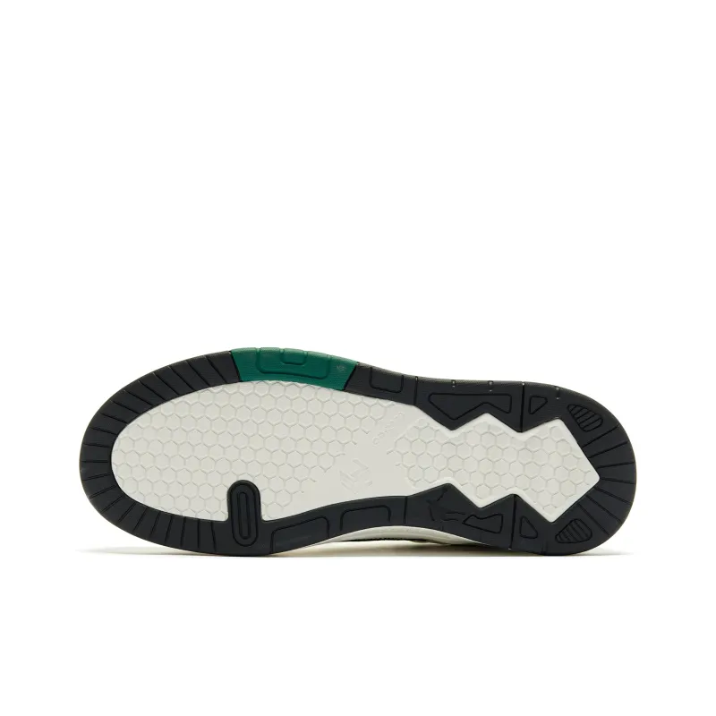 QIAODAN Anti Slip Wear Resistant Low Top Skateboard Shoes Men's Ivory Clover Green-4