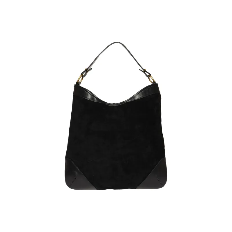 ISABEL MARANT Calfskin Suede Portable Crossbody Bag Shoulder Bag Women's Black-3