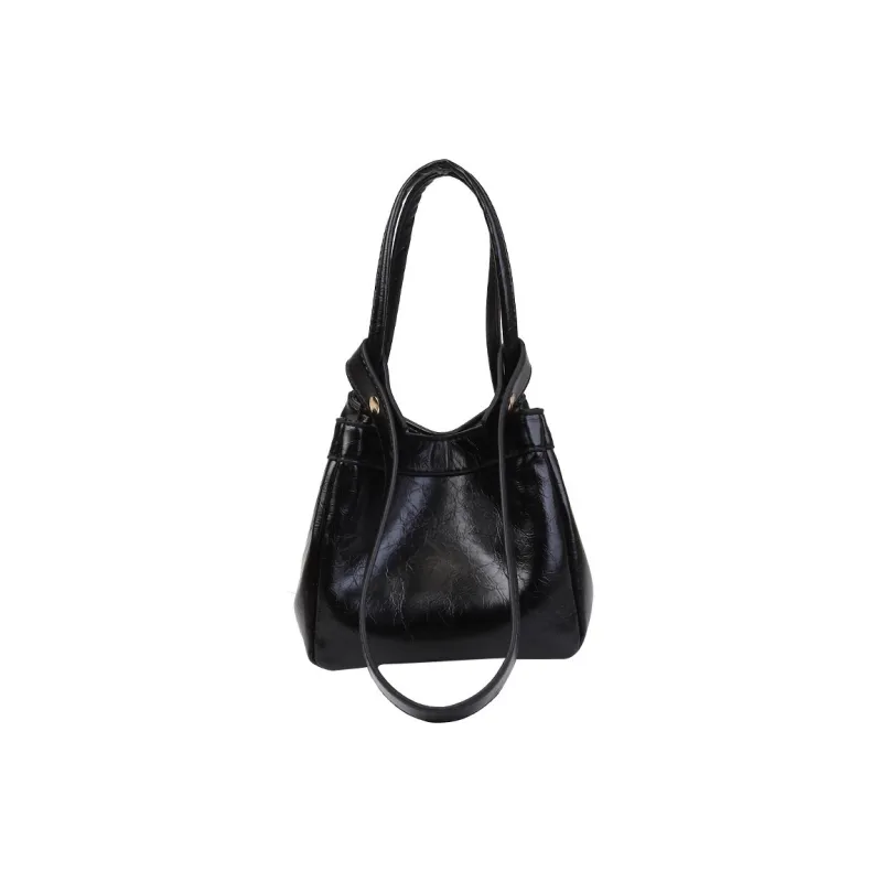 PULUWIRR PU Bucket Bag Wings, Handbag, Shoulder Bag, Tote Bag, Shoulder Bag Regular Women's Black/Red/Silver-0