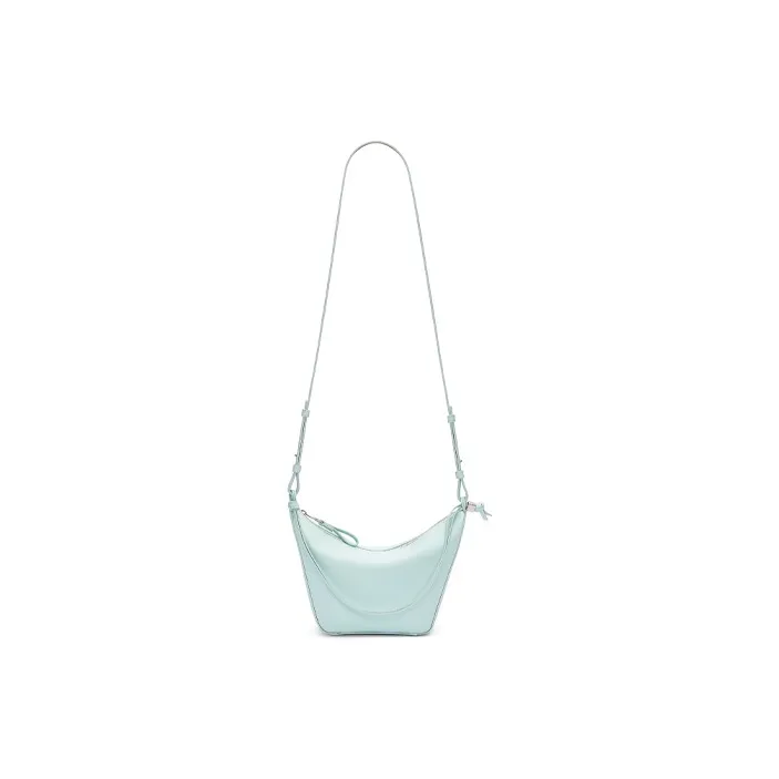 LOEWE Hammock Hobo Cow Leather Hobo Bag, Portable Crossbody Bag, Shoulder Bag Women's Iceberg Blue-5
