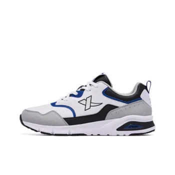 XTEP Cushioned Wear Resistant Breathable Height Increasing Low Top Chunky Sneakers Men's White Gray Black