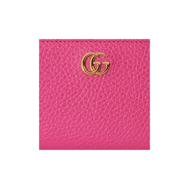 GUCCI GG Marmont Leather Wallet Regular Women's Fuchsia-6