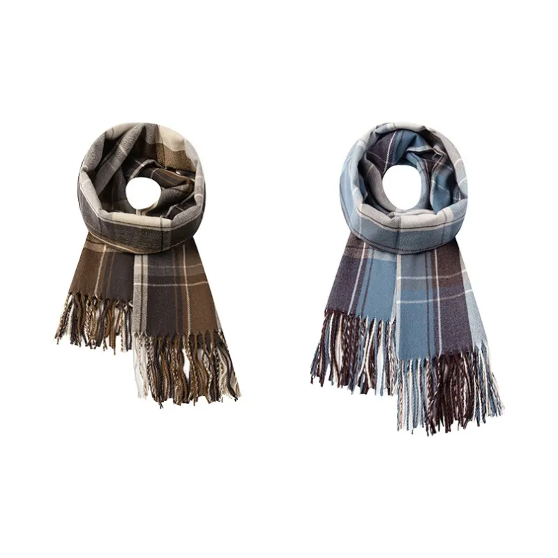 XUANTANG Faux Cashmere Knit Scarves Unisex-6