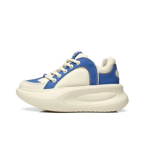 15 MINS Chunky Sneakers Men Low-Top Off White/Blue