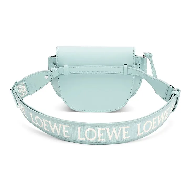 LOEWE Gate Soft Cow Leather Jacquard Shoulder Bag, Crossbody Bag Mini Women's Iceberg Blue-2