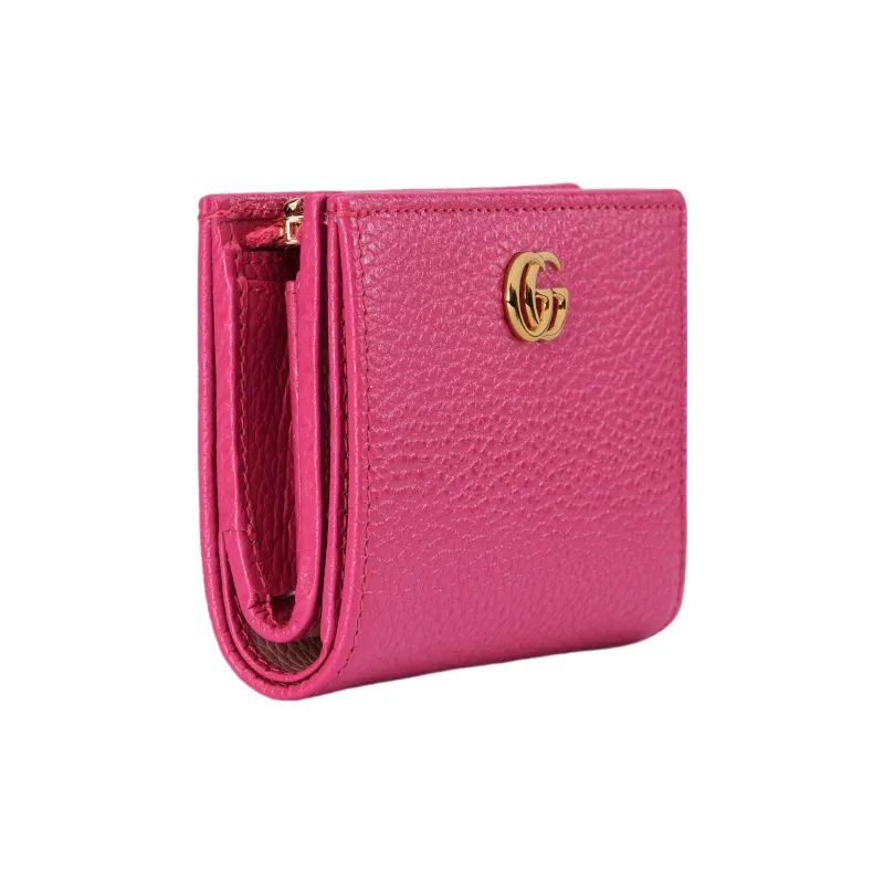 GUCCI GG Marmont Leather Wallet Regular Women's Fuchsia-1