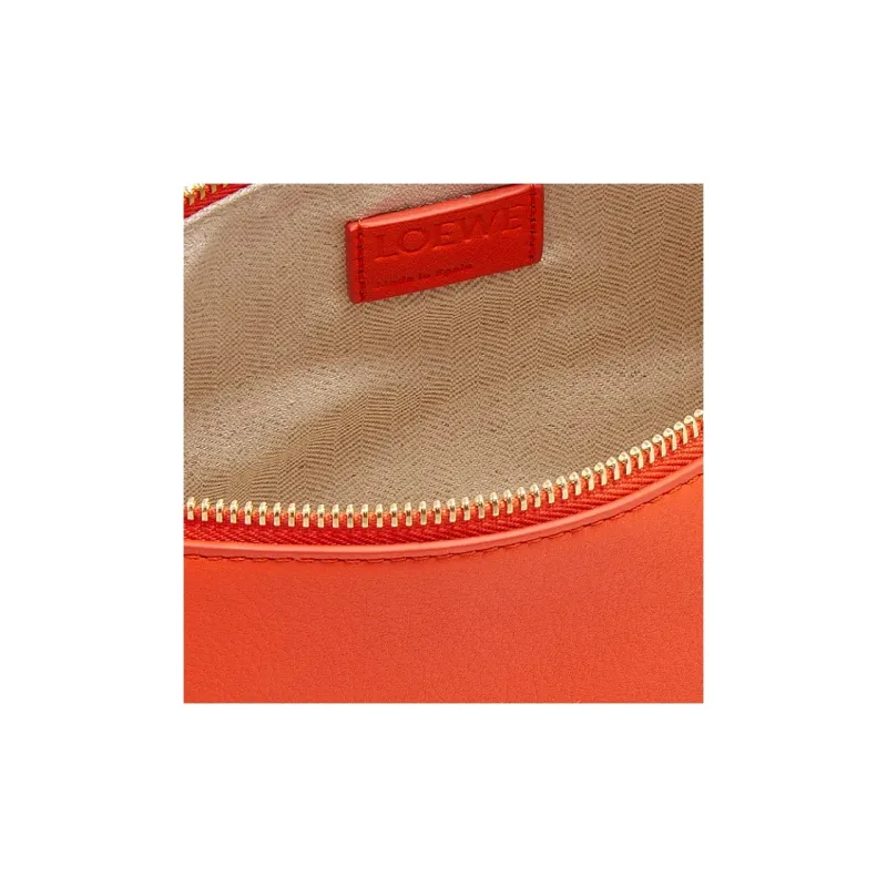LOEWE Hammock Hobo Cow Leather Hobo Bag Handbag Shoulder Bag Women's Vivid Orange-5