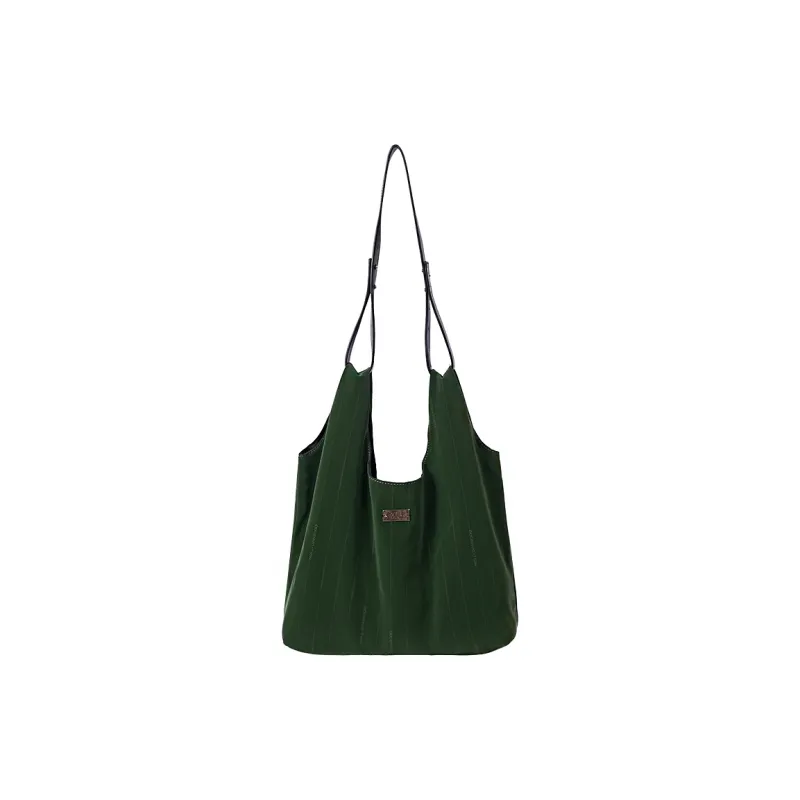 REBIRTH Synthetic Leather Shoulder Bag Regular Unisex Agate Green Silk Black-0