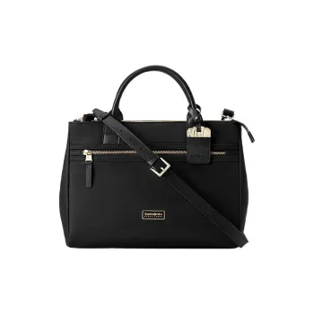 SAMSONITE KHALEESI Fabric With Leather Tote Bag Shopping Bag Briefcase Handbag Shoulder Bag Crossbody Bag Women's Black