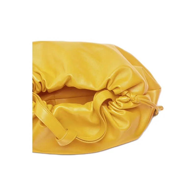 Bottega Veneta Cow Leather Shoulder Backpack Clutch Women's Mallow Yellow-4