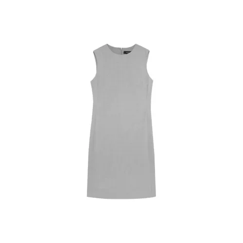 THEORY Sleeveless Dresses Women's Light Gray