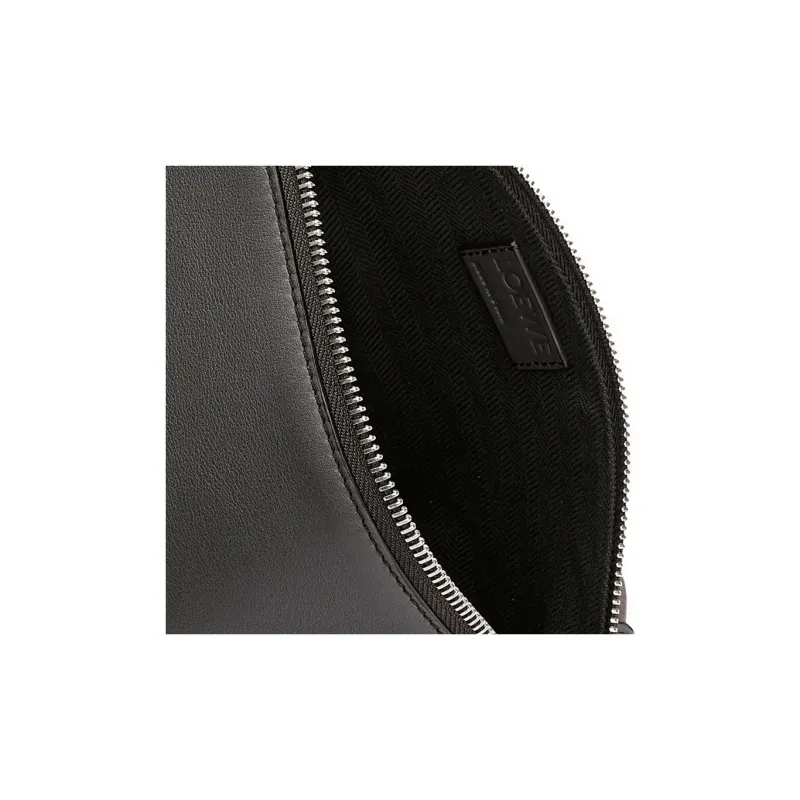 LOEWE Anton Sling Soft Smooth Cow Leather With Jacquard Fabric Sling Bag Regular Men's Dark Gray-3