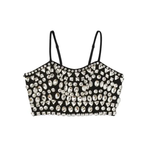 Sandro Crystal-embellished Bustier-style Top