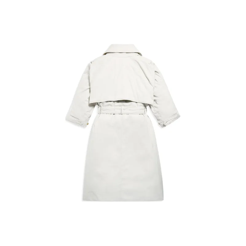 Balenciaga SS24 Trench Coat Loose Fit Style Unisex White-1