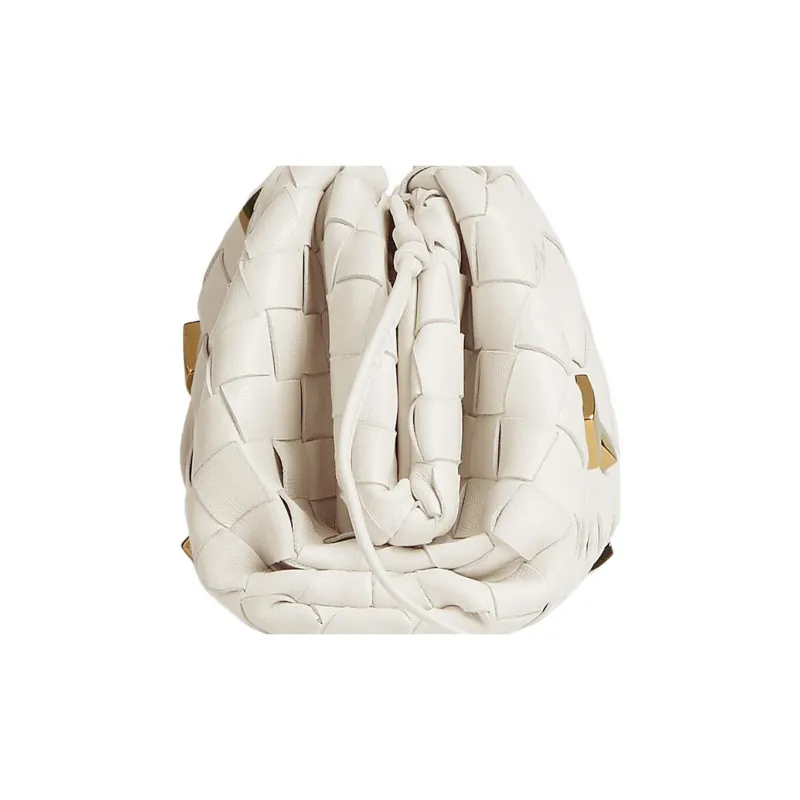 Bottega Veneta Pouch Mini Metallic Embellishment Chalk-4