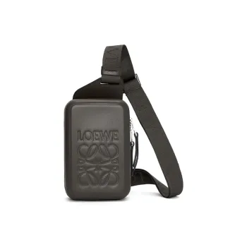LOEWE Smooth Cow Leather Shoulder Bag Crossbody Bag Regular Men's Dark Gray