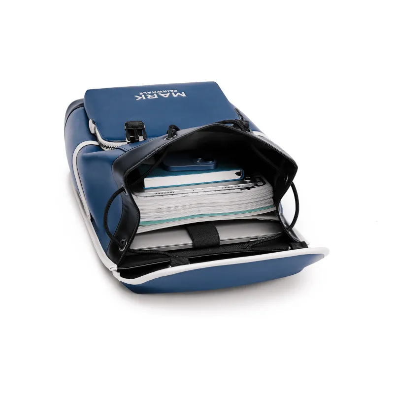 FAIRWHALE PVC Backpack Regular Unisex Gray White/Advanced Orange/Advanced Blue/Black-16