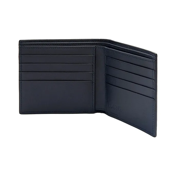LOEWE Soft Grain Cow Leather Wallet Regular Men's Dark Marine Blue-2