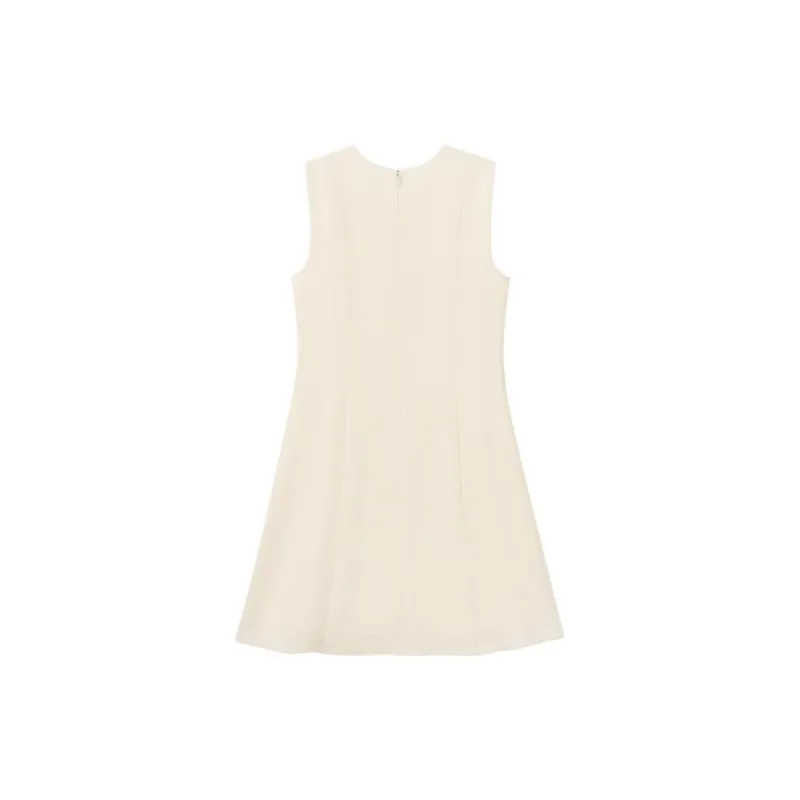 THEORY Sleeveless Dress Women's Antique White-1