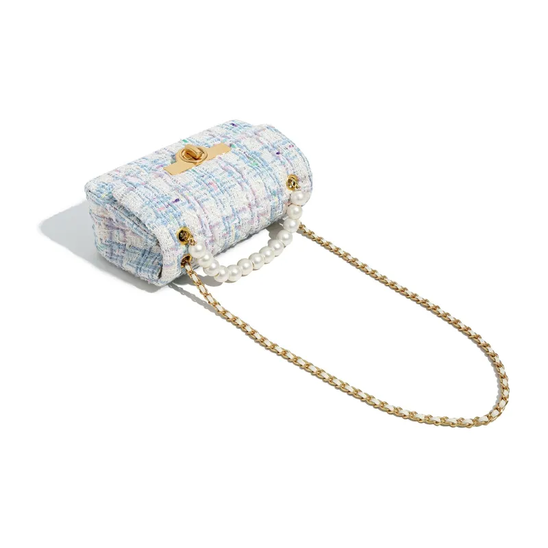 Miss Kung Fabric Chain Bag Shoulder Bag Crossbody Bag Regular Women's Blue-2
