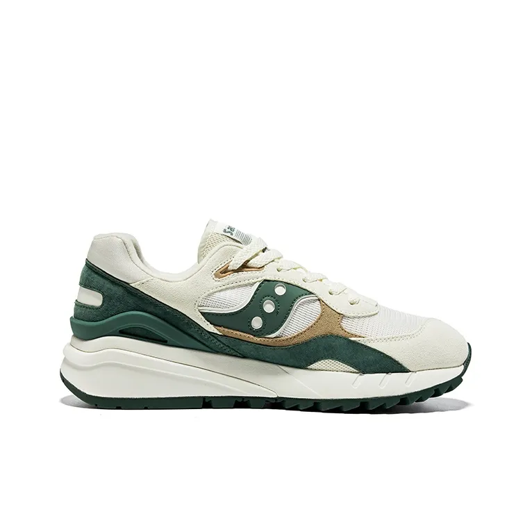Saucony Shadow 6000 Support Low Top Casual Running Shoes Unisex Beige Green-1