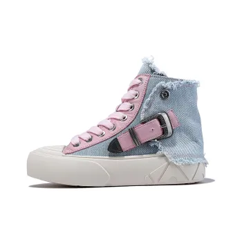 BELLALILY Lightweight Breathable Slip-Resistant High-Top Skateboard Shoes Women's