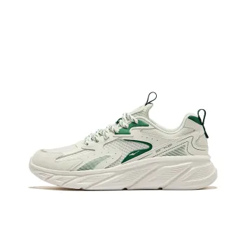 Erke Cushioning Wear Resistant Low Top Running Shoes Men's Microcrystal White Turquoise Cluster