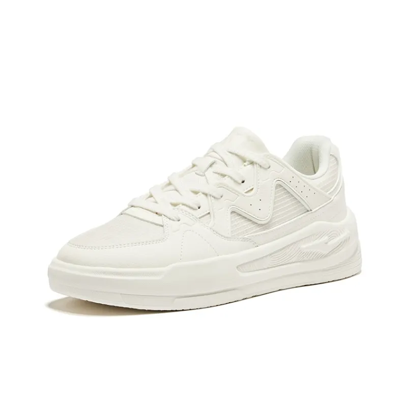 Erke White Peach Oolong 2.0 Lite Anti Slip Wear Resistant Low Top Skateboard Shoes Men's White-2