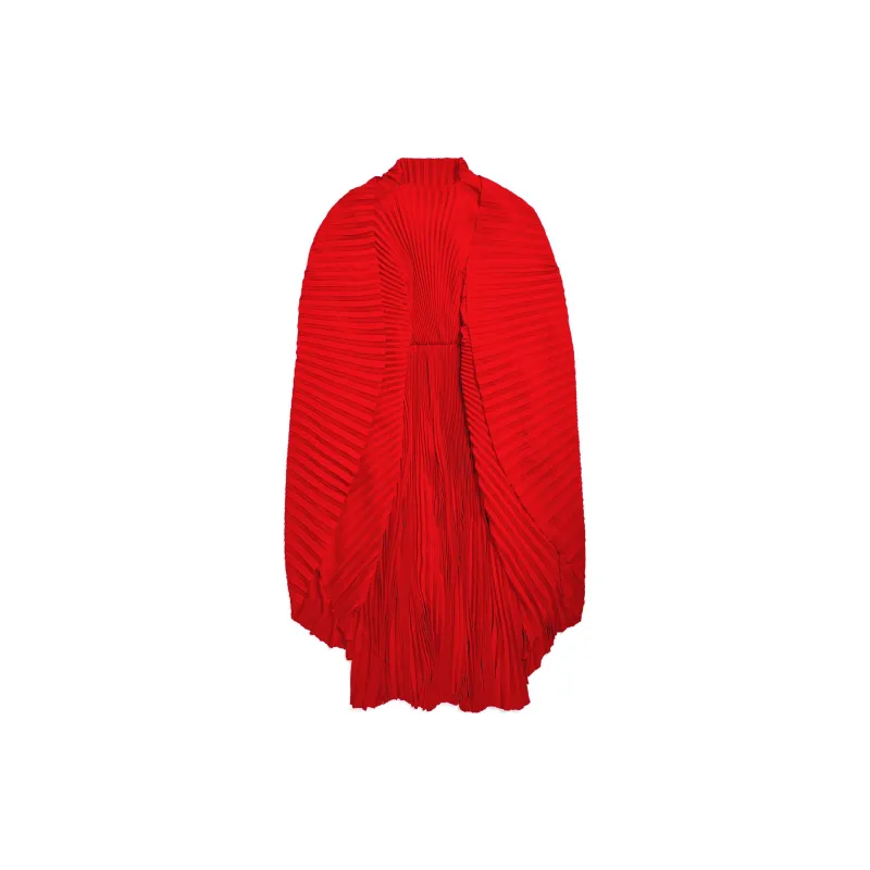 Balenciaga Long-Sleeved Dresses Women's Red-1