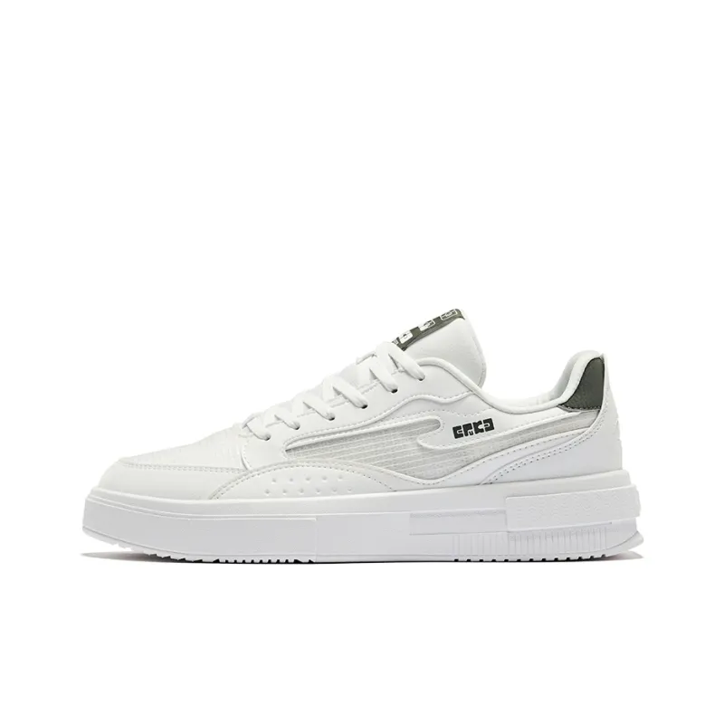Erke Jinghong 1.0 Lite Anti Slip Wear Resistant Low Top Skateboard Shoes Men's Erke White-0
