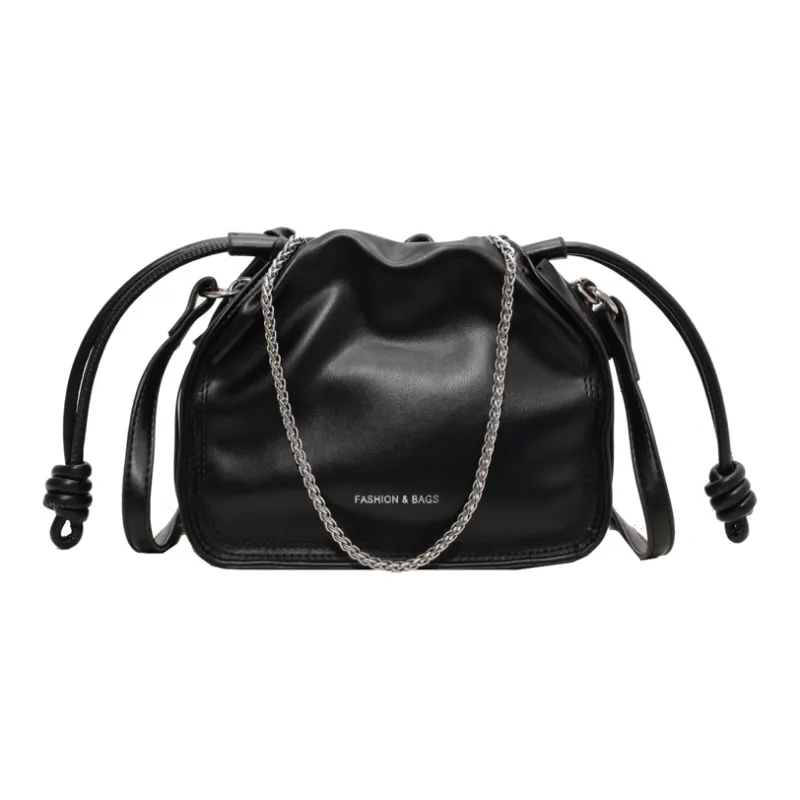 PINK·LAND PU Bucket Bags Crossbody Bag Shoulder Bag Regular Women's Black/White/Brown/Coffee-1