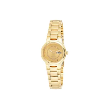 SEIKO Automatic Mechanical Movement Stainless Steel Strap Watch 25*11mm Women's Watch Gold Dial SYME58