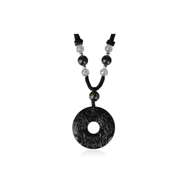 HOLLY RYAN Obsidian Jade Necklaces Unisex Obsidian-1