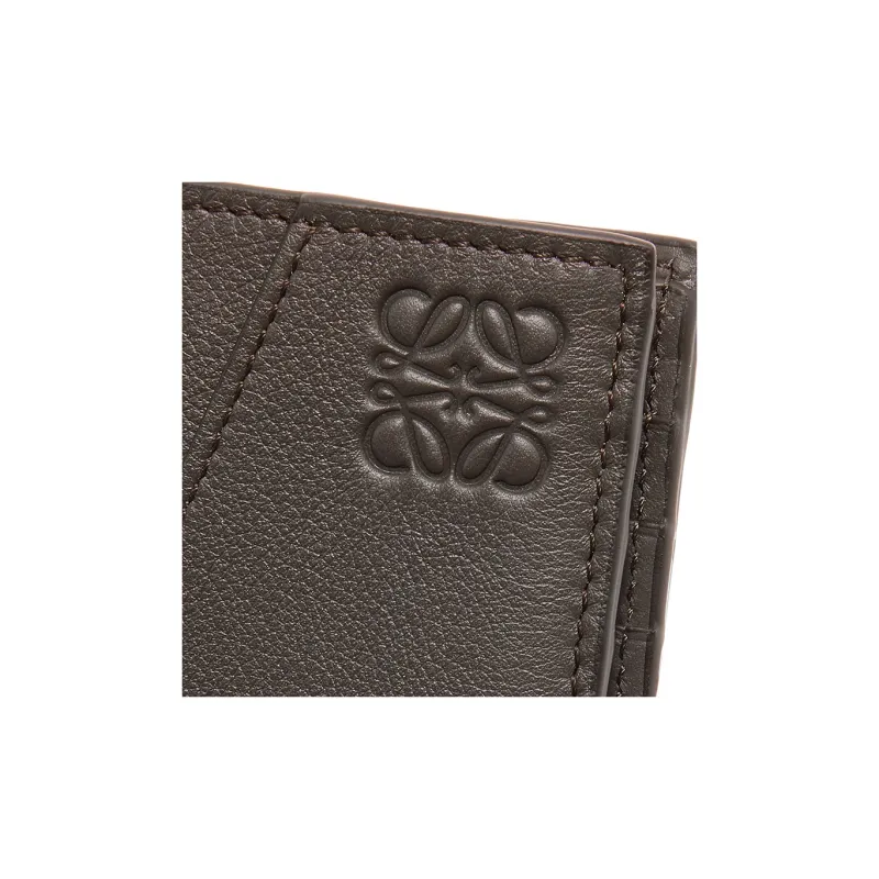 LOEWE Puzzle Cow Leather Wallet Regular Men's Dark Gray-4