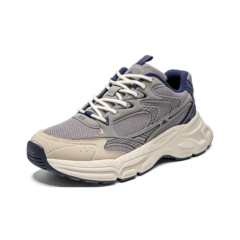 Kappa Anti Slip And Wear Resistant Breathable Low Top Running Shoes Unisex Gray Beige Blue-1