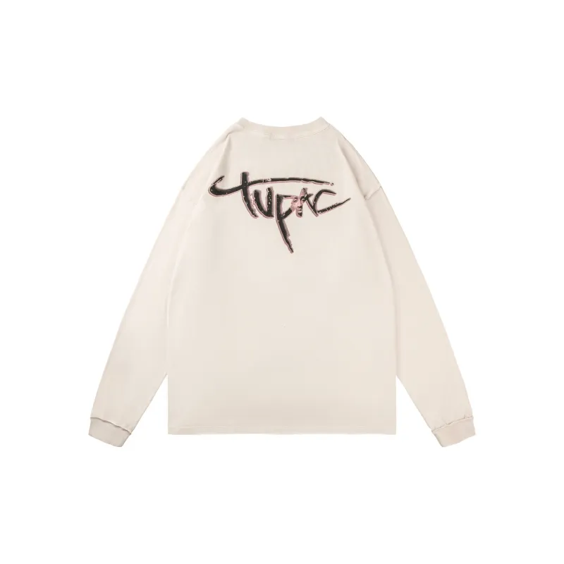 False Perception Sweatshirt Unisex Distressed White-1