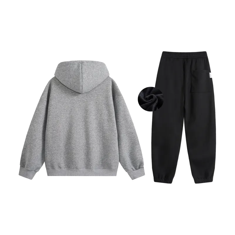 SUPERMOON Autumn And Winter Season Knitted Sports Pants Unisex Black-32