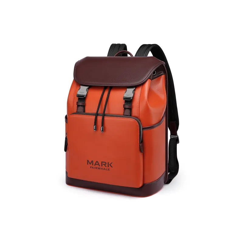 FAIRWHALE PVC Backpack Regular Unisex Gray White/Advanced Orange/Advanced Blue/Black-7