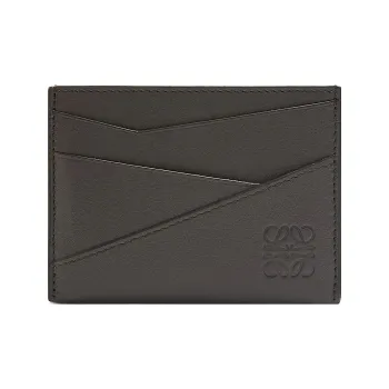 LOEWE Cow Leather Card Holder Men's Dark Gray