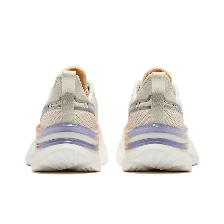 Erke Tianma 2.0 Cushioning Wear Resistant Low Top Running Shoes Women's White Orange-3