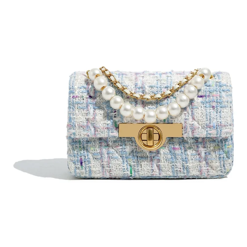 Miss Kung Fabric Chain Bag Shoulder Bag Crossbody Bag Regular Women's Blue-5