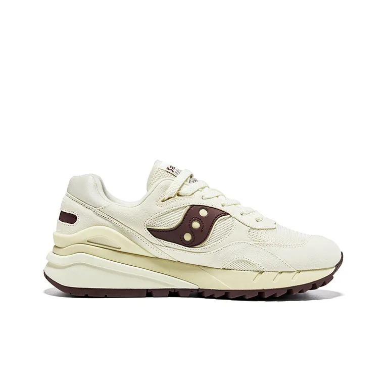 Saucony Shadow 6000 Support Low Top Casual Running Shoes Unisex Beige Umber-1