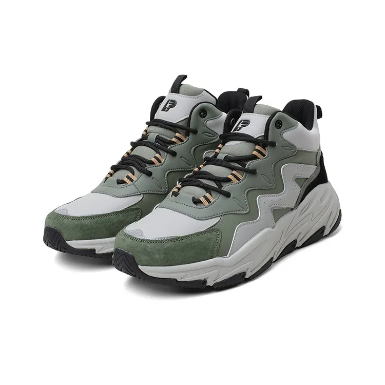 LPMX High Top Running Shoes Men's Army Green-2
