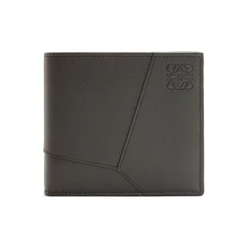 LOEWE Puzzle Cow Leather Wallet Regular Men's Dark Gray