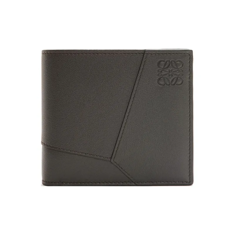LOEWE Puzzle Cow Leather Wallet Regular Men's Dark Gray-0