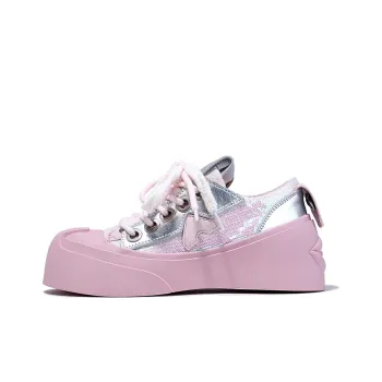 BELLALILY Height Increasing Abrasion Resistant Slip Resistant Low Top Skateboard Shoes Women's