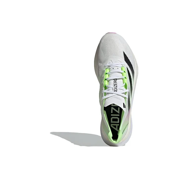 Adidas Adizero Boston 12 Cloud White Core Black Green Spark-4