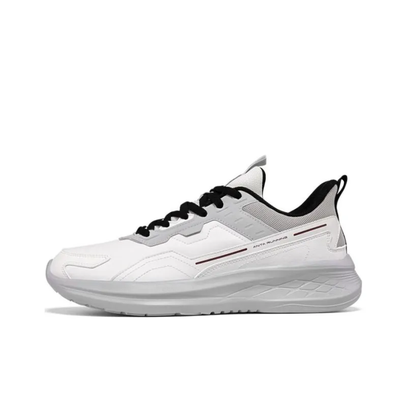 Anta Anti Slip Wear Resistant Low Top Running Shoes Men's White-0