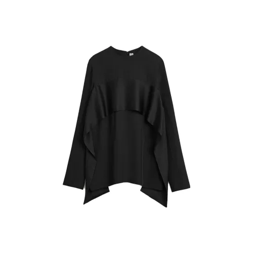 Toteme Crepe-texture Long-sleeved Top